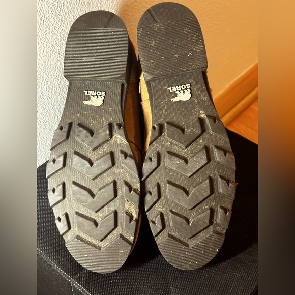 Sorel Emelie Chelsea Boots Beige Brown Suede Stretch Ankle women’s 5 - Picture 7 of 7